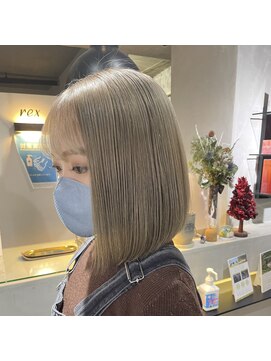 レックス 中野(rex) ハイトーンベージュ ボブ