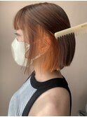 【天神今泉】インナーカラーオレンジ