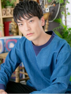 カバーヘア ブリス 川口(COVER HAIR bliss) 束感ショート黒髪サイドグラデーションm川口20代30代40代