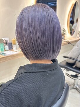 ヒビヲ(HIBIO) ナチュラルボブフルカラーケアブリーチダブルカラーミニボブ韓国