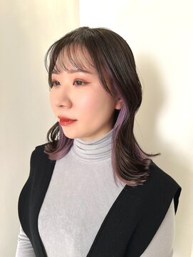 ローネス ギンザ(LONESS ginza) ピンクパープル髪質改善トリートメントインナーカラー銀座日比谷