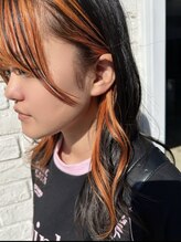 ソラ ヘアデザイン(Sora hair design) インナーオレンジカラー