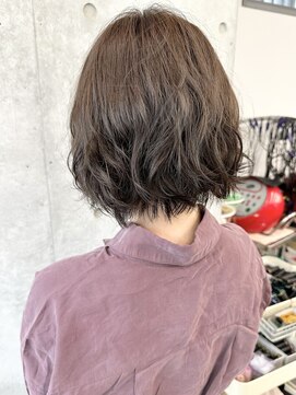 モリオ(morio) ＊ふわふわボブ大人女子可愛い前髪くるくるパーマボブ30代40代2