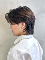 センターパートニュアンスパーマ