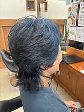 すぎ美容室 綺麗なブルーヘアー
