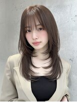 ヴェイン 渋谷(vain)&nbsp;顔周りレイヤー 小顔カット 透明感カラー