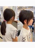キッズカット◎女の子レイヤーショート大人ガーリー小学生入学式