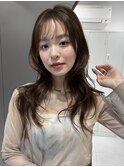 くびレイヤーボブルフネビージュ小顔ワンレンこなれミディ