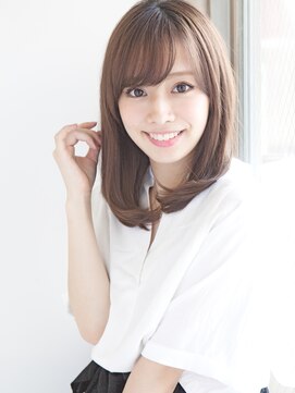 パティオン(PATIONN) ナチュラルフェミニン王道ツヤ感ストレート内巻き大人ミディアム