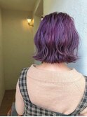 紫カラー/大人可愛い/モテ髪カタログ/小顔/ウルフカット