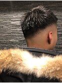 ツーブロックビジネスショートレイヤーかき上げコンマヘア
