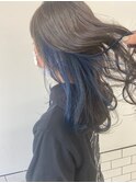 Emma  ecole インナーカラー ネイビーブルー by.高橋