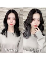 あるじゃんすー さいたま店&nbsp;パープル×グレー#シールエクステ#韓国#美髪#くびれヘア#大宮