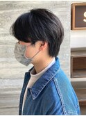 センターパート　メンズカット　ニュアンスパーマ