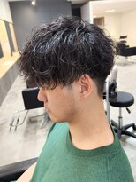 ニアウ 伊勢崎連取店(Niau)&nbsp;刈り上げ前下りマッシュ波巻きツイストスパイラルパーマメンズ