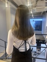 大人美人小顔ヘルシースタイルオリーブグレージュ艶髪