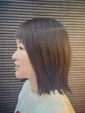 クリュウゲート 吉祥寺店(KURYU GATE) 切りっぱなしボブ/黒髪/グレーベージュ/レイヤーロング[吉祥寺]