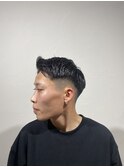 束感刈り上げビジネス七三ツーブロックアップバング1252