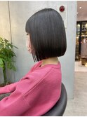 ボブ×地毛風縮毛矯正