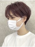 大人ショートボブヘアミルクティーベージュカラーグレイカラー●