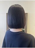 ボブ切りっぱなし透明感カラー似合わせ吉祥寺20代こなれ