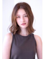 ベージュカラー/ミディアムヘア/大人かわいい/20代30代