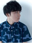メンズパーマ☆シャドウパーマ◎黒髪◎ダウンパーマ/スーツ短髪