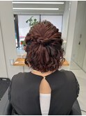 ショートボブのハーフアップ【清板】