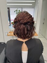 ショートボブのハーフアップ【清板】