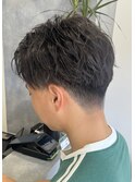 アップバングショート　波巻きセット