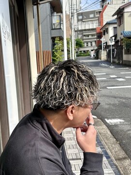 ハイライト波巻きパーマ