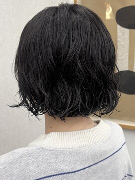 シベルバレー 横浜(sibell) ショートパーマヘアレイヤーパーマボブコテ巻きパーマボブパーマ