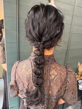 マーシュ(marshu) 結婚式ヘアセット×編みおろし