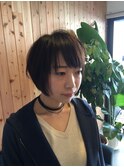 大人可愛い小顔ナチュラルショートボブ☆