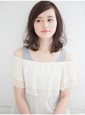 【丸顔がお悩みの方に】やわらかミディアム/20代30代40代
