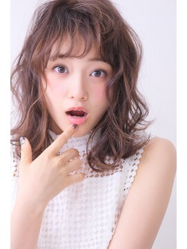 ヘアーズ ベリー 千代田店(hairs BERRY) BERRY/デザインカラー＿厚めバング＿ローライト＿スリークボブ