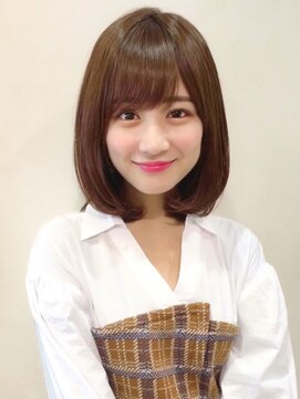 ビースト(BEEST) 内巻きミディアム大人可愛い小顔カット20代30代40代/BEEST保坂