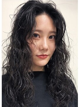 黒髪ウェーブパーマ L ツム Tsum のヘアカタログ ホットペッパービューティー