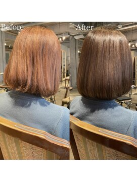 髪質改善と縮毛矯正の専門店 サンティエ(scintiller) 大人綺麗な小顔襟足スッキリショートボブ　30代40代50代