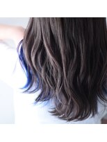 ニコリヘアワークス(nicori hair works)&nbsp;ロング×インナーカラー×ブルー2
