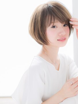 ドクターズ サロン ラブ(Dr's Salon LAB) 斜めバング×前下がりレディースショートボブf古河20代30代40代