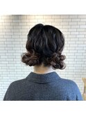 suzu お呼ばれヘア ツインお団子 ヘアアレンジ ふわふわお団子
