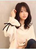 10代20代30代大人かわいい暗髪艶感ヨシンモリくびれミディアム