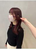 美髪＊フレーミングカラー＊コーラルピンク＊髪質改善