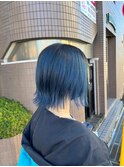 ダブルカラー/推しカラー/ディープブルー/イルミナカラー/ボブ