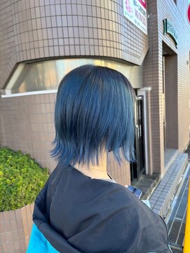 リファイン 羽村店 ダブルカラー/推しカラー/ディープブルー/イルミナカラー/ボブ