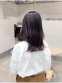 ラベンダーブラウン/ミディアムレイヤー/大阪枚方美容室