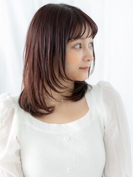 ドクターズ サロン ラブ(Dr's Salon LAB) ワンカール暖色系カラーレイヤーカットh古河10代20代30代