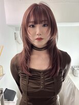 シェノン バイ アランスミシー 表参道(CHAINON by Alan smithee)&nbsp;コーラルブラウンカラー韓国レイヤーカット