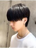 黒髪マッシュナチュラルマッシュメンズヘア韓国ツーブロック